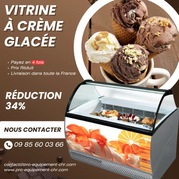 Vente de vitrine à crème glacée professionnel à Bordeaux