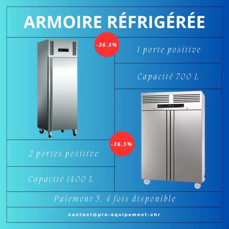 Vente d'armoire réfrigérée toute inox pour professionnel à Pessac