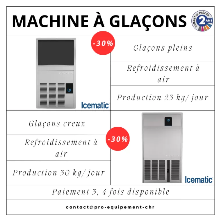 Vente de machine à glaçons ICEMATIC pour professionnel à Bordeaux