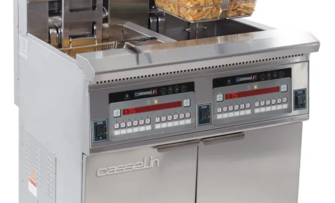 Friteuse électrique avec relevage automatique et filtration 2 x 22 litres, Bordeaux, PRO EQUIPEMENT CHR